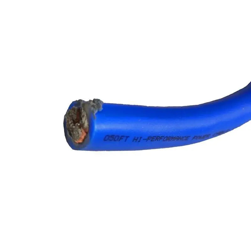 1/0 Gauge 50 Feet Total High-Performance Amplifier Power/Ground Cable (Blue/Black)