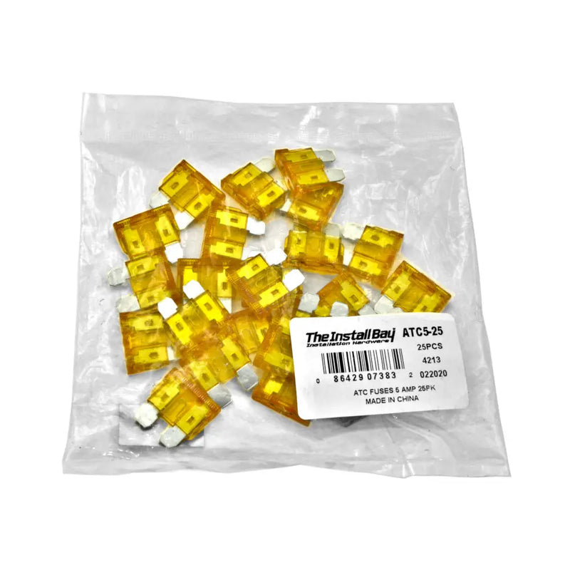 The Install Bay ATC5-25 Top Grade 5 AMP ATC Fuses System Pack of 25 The Install Bay