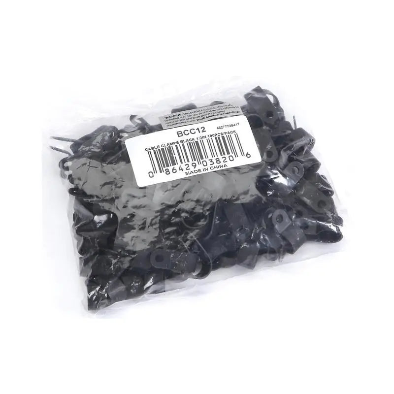 The Install Bay BCC12 Black 1/2" Cable Clamps (100/pack) The Install Bay
