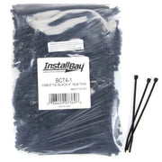 The Install Bay BCT4-1 4 Inch 18LBS Cable Tie Black Package of 1000 The Install Bay