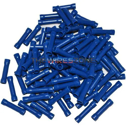 The Install Bay BVBC Blue Vinyl 16/14 Gauge Butt Connector (100/pack) The Install Bay