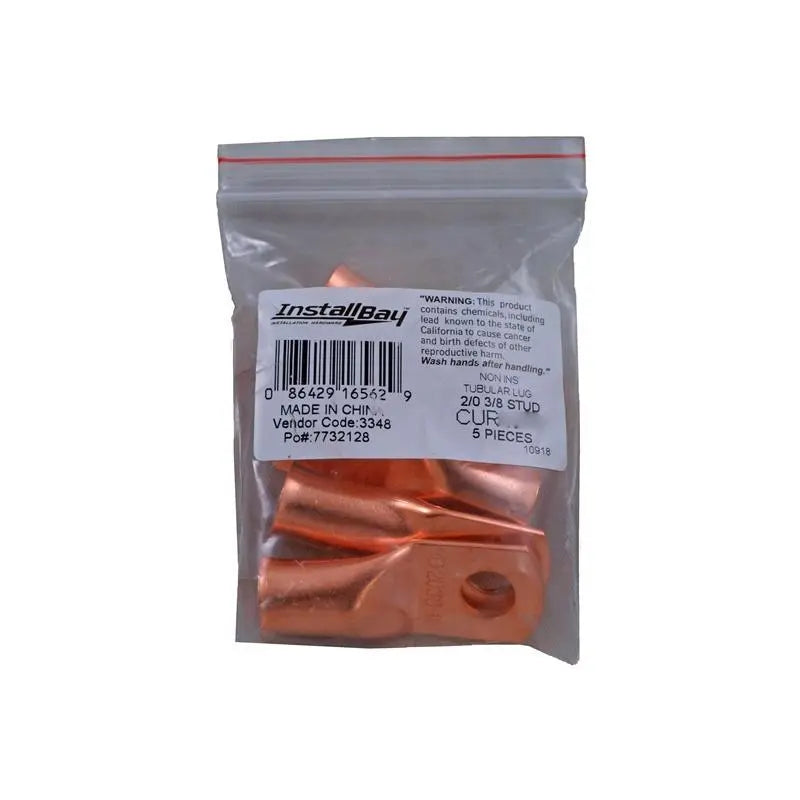 The Install Bay CUR1038 Copper 1/0 Gauge 3/8" Ring Terminal (5/pack) The Install Bay