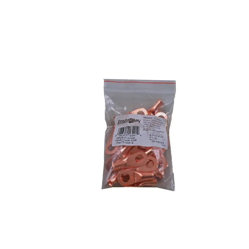 The Install Bay CUR414 4 Gauge Copper 1/4" Ring Terminal (25/pack) The Install Bay