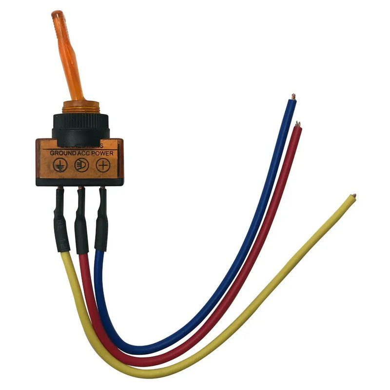 The Install Bay IBITSA Universal Pre Wired Toggle Amber Switch Package of 5 The Install Bay