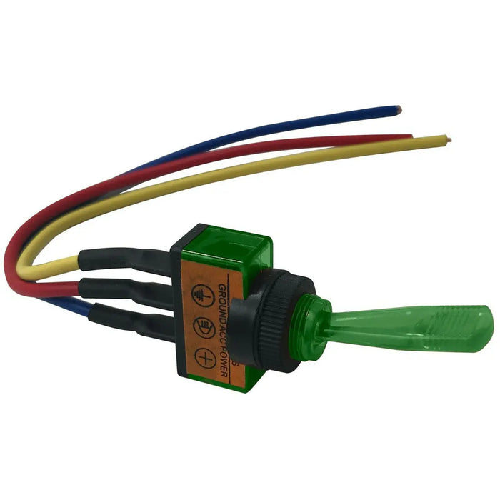 The Install Bay IBITSG Universal Pre Wired Toggle Green Switch Package of 5 The Install Bay