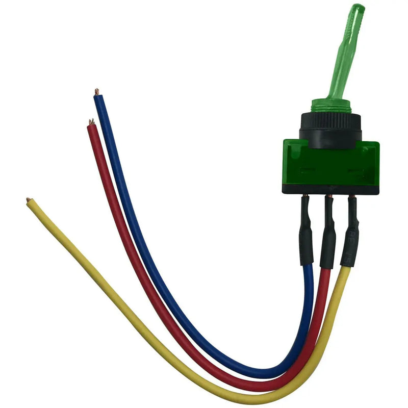 The Install Bay IBITSG Universal Pre Wired Toggle Green Switch Package of 5 The Install Bay