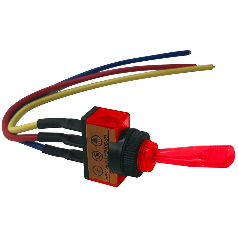 The Install Bay IBITSR Universal Pre Wired Toggle Red Switch Package of 5 The Install Bay