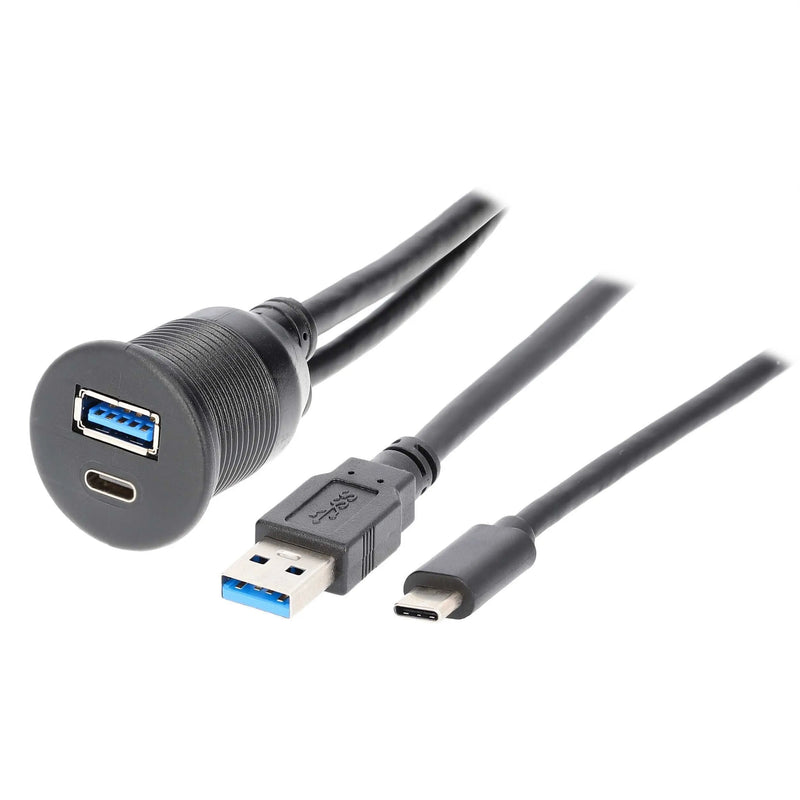 The Install Bay IBR114 USB A 3.0 + USB-C Charge And Data Flush Mount The Install Bay