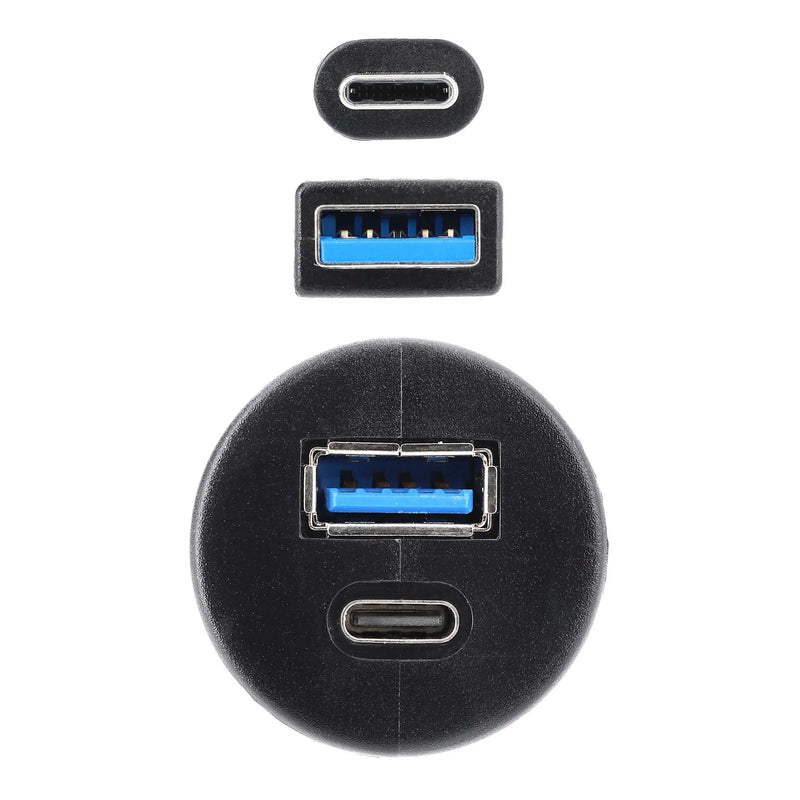 The Install Bay IBR114 USB A 3.0 + USB-C Charge And Data Flush Mount The Install Bay