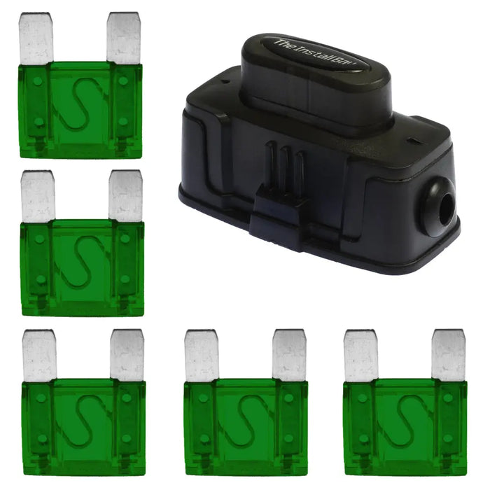 The Install Bay MAXIHDH Heavy Duty Maxi Fuse Holder with 5 Pieces 20-100 Amp MAXI Fuses The Wires Zone