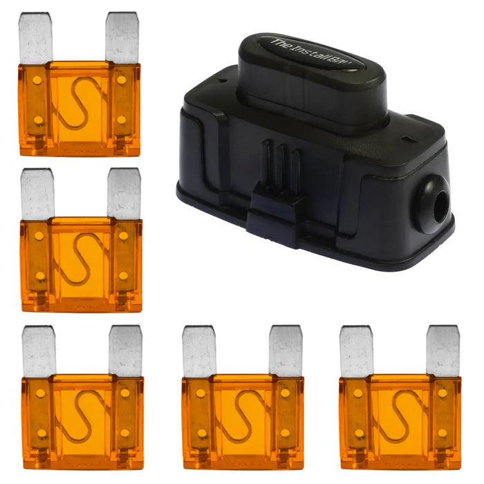 The Install Bay MAXIHDH Heavy Duty Maxi Fuse Holder with 5 Pieces 20-100 Amp MAXI Fuses The Wires Zone