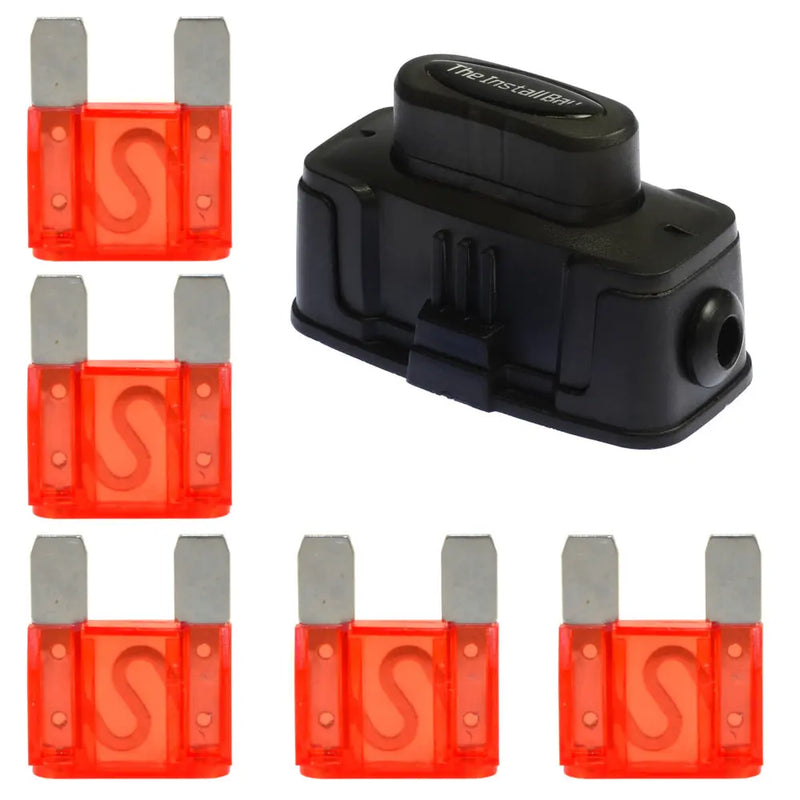 The Install Bay MAXIHDH Heavy Duty Maxi Fuse Holder with 5 Pieces 20-100 Amp MAXI Fuses The Wires Zone