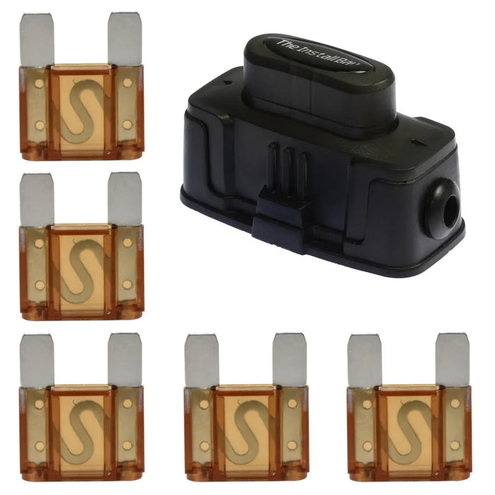 The Install Bay MAXIHDH Heavy Duty Maxi Fuse Holder with 5 Pieces 20-100 Amp MAXI Fuses The Wires Zone