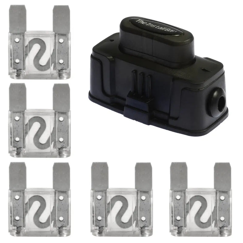 The Install Bay MAXIHDH Heavy Duty Maxi Fuse Holder with 5 Pieces 20-100 Amp MAXI Fuses The Wires Zone