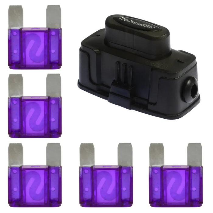 The Install Bay MAXIHDH Heavy Duty Maxi Fuse Holder with 5 Pieces 20-100 Amp MAXI Fuses The Wires Zone