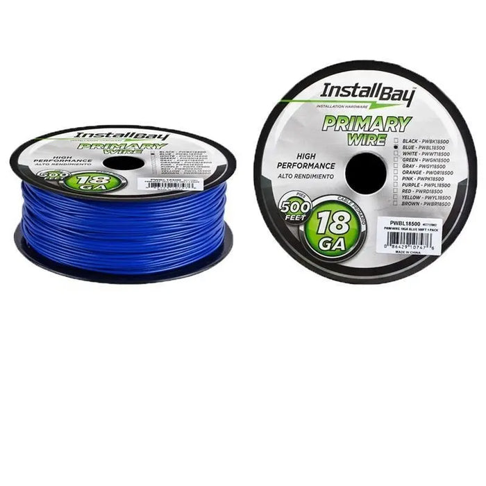 The Install Bay PWBL18500 18 Gauge Blue Coil 500 Feet Stranded Primary Wire The Install Bay