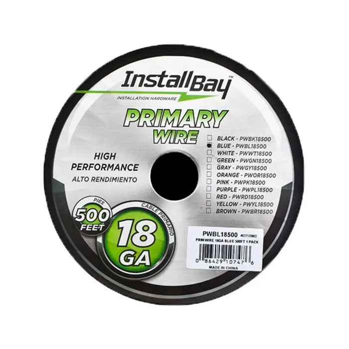 The Install Bay PWBL18500 18 Gauge Blue Coil 500 Feet Stranded Primary Wire The Install Bay