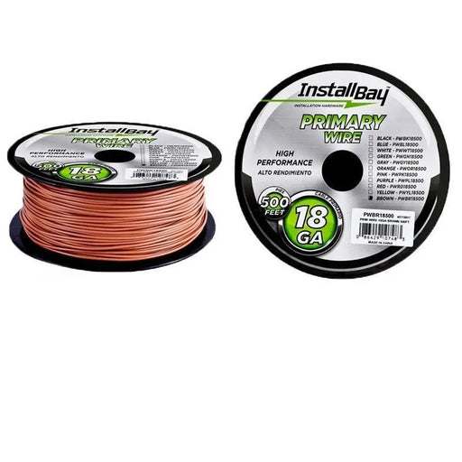 The Install Bay PWBR18500 18 Gauge Brown Coil 500 Feet Stranded Primary Wire The Install Bay