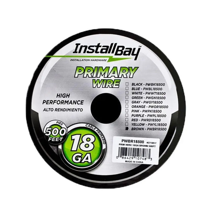 The Install Bay PWBR18500 18 Gauge Brown Coil 500 Feet Stranded Primary Wire The Install Bay