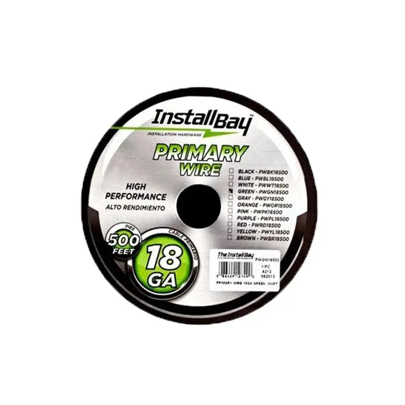 The Install Bay PWGN18500 Green 18 Gauge 500 Feet Coil Stranded Primary Wire The Install Bay