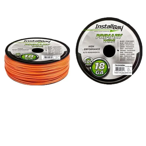 The Install Bay PWOR18500 Orange Coil 18 Gauge 500 Feet Stranded Primary Wire The Install Bay