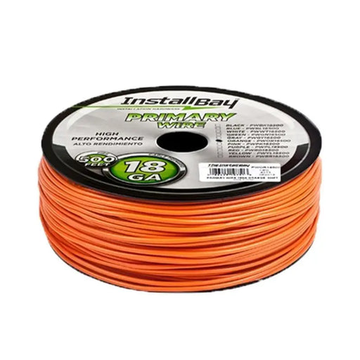 The Install Bay PWOR18500 Orange Coil 18 Gauge 500 Feet Stranded Primary Wire The Install Bay