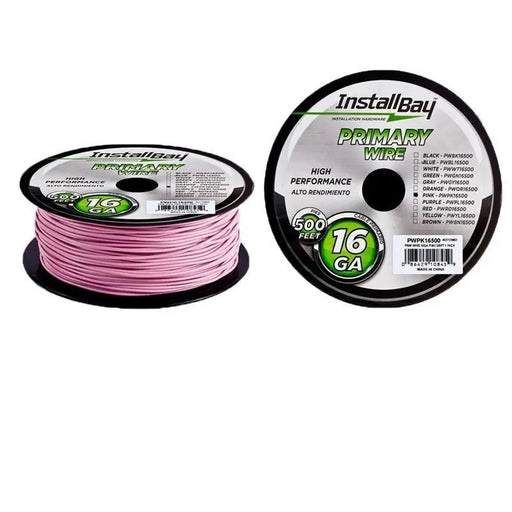 The Install Bay PWPK18500 18 Gauge Pink Coil 500 Feet Stranded Primary Wire The Install Bay