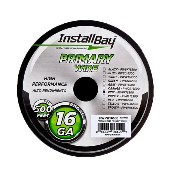 The Install Bay PWPK18500 18 Gauge Pink Coil 500 Feet Stranded Primary Wire The Install Bay