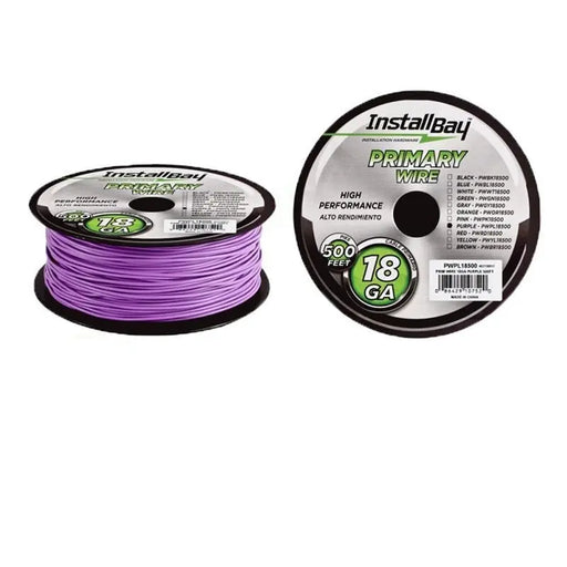 The Install Bay PWPL18500 Purple 18 Gauge 500 Feet Coil Stranded Primary Wire The Install Bay