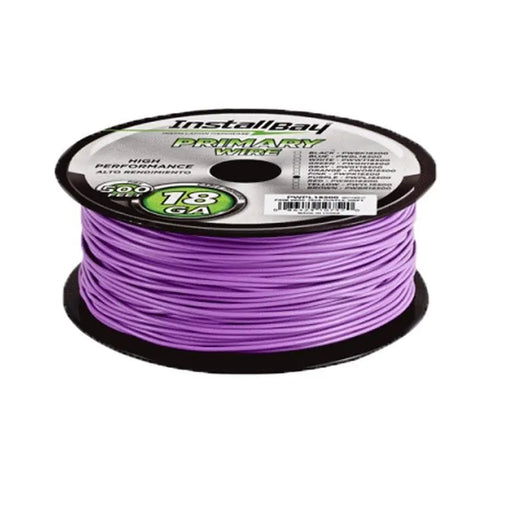 The Install Bay PWPL18500 Purple 18 Gauge 500 Feet Coil Stranded Primary Wire The Install Bay