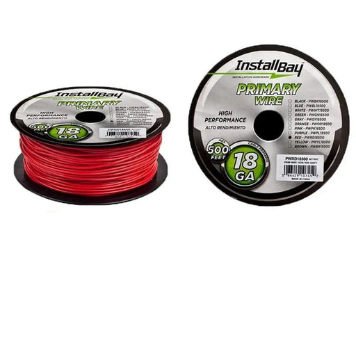 The Install Bay PWRD18500 Red Coil 18 Gauge 500 Feet Stranded Primary Wire The Install Bay