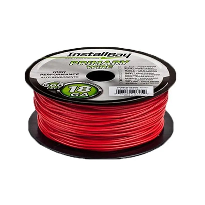The Install Bay PWRD18500 Red Coil 18 Gauge 500 Feet Stranded Primary Wire The Install Bay