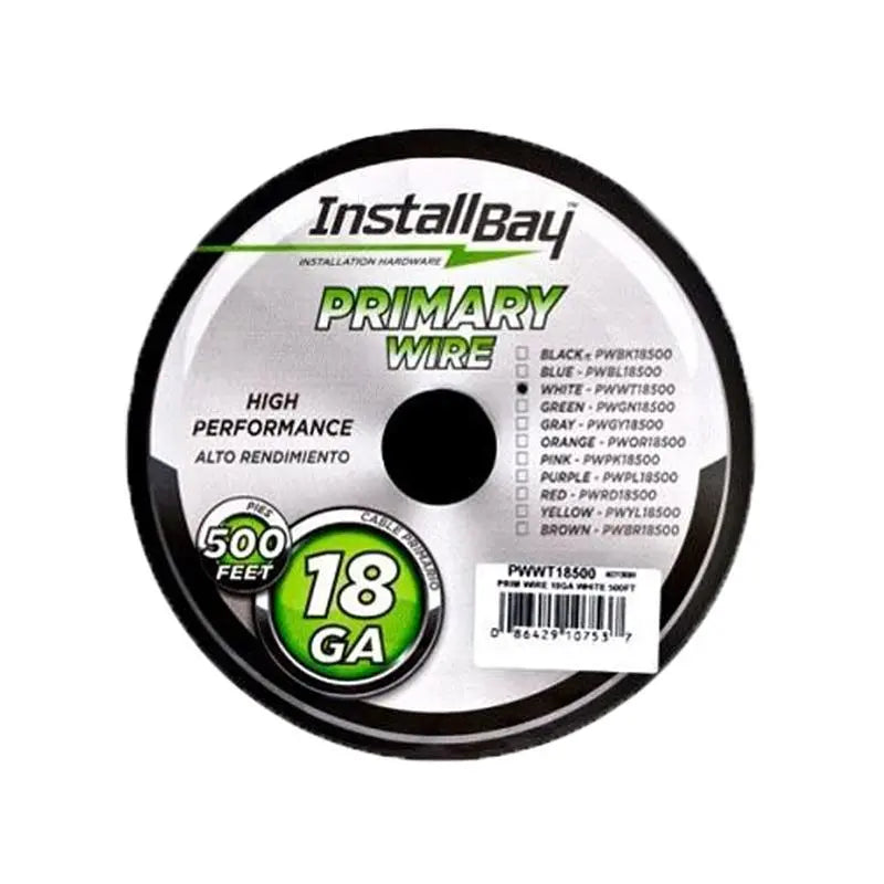 The Install Bay PWWT18500 White 18 Gauge 500 Feet Coil Stranded Primary Wire The Install Bay
