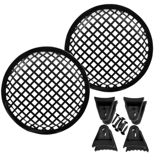 The Wires Zone 6 Inch Durable Metal Mesh Speaker Subwoofer Grill Waffle Style w/ Clips The Wires Zone