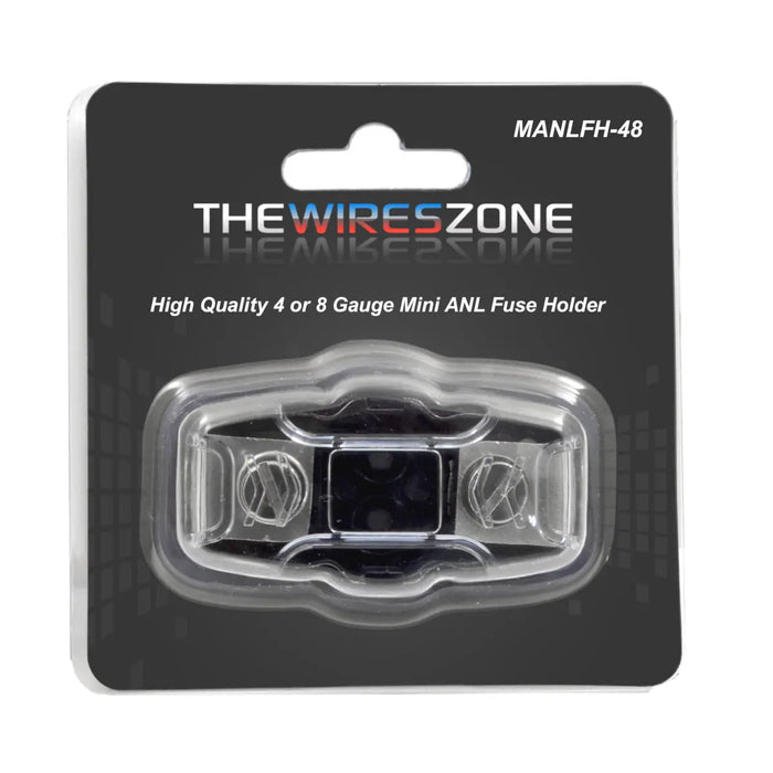 The Wires Zone MANLFH-48  Mini ANL Fuse Holder 4 or 8 Gauge Nickel Plated The Wires Zone