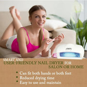Thermal Spa UV Auto Gel Lamp Nail Dryer Top Tier 45 Watt Portable White Others
