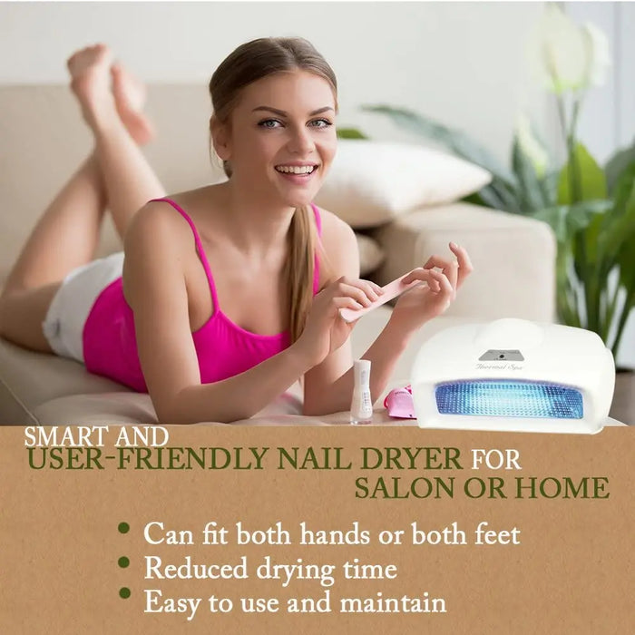 Thermal Spa UV Auto Gel Lamp Nail Dryer Top Tier 45 Watt Portable White Others