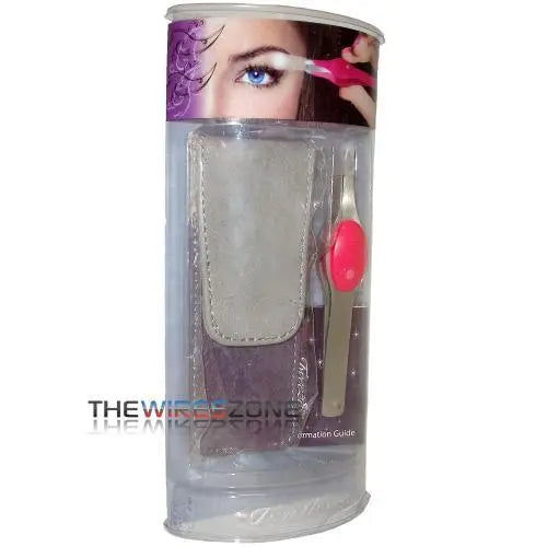 Trend Tweeze Pink Slanted Tip Lighted Tweezer with Mirror Case vendor-unknown
