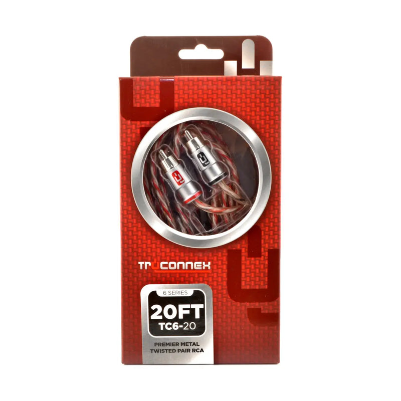 TruConnex TC6-20 20 Feet 2 Channel OFC Twisted Pair Stereo Audio RCA Cable TruConnex