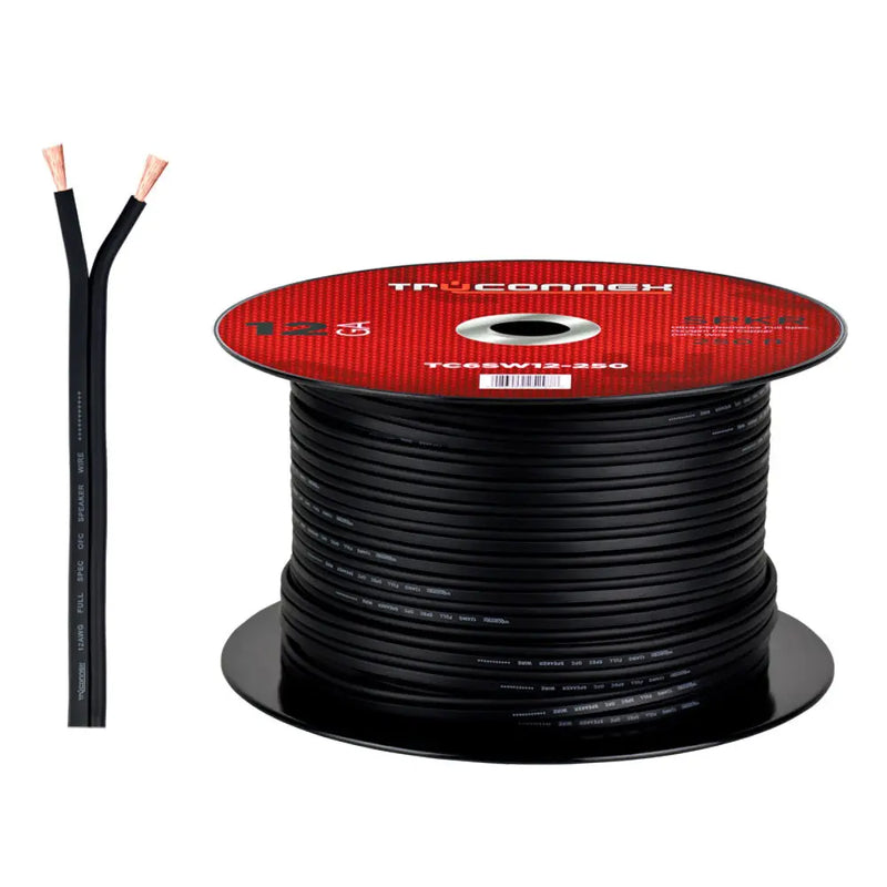 TruConnex TC6SW12-250 12 Gauge Speaker Wire 250ft Oxygen-Free Copper 12AWG Cable TruConnex