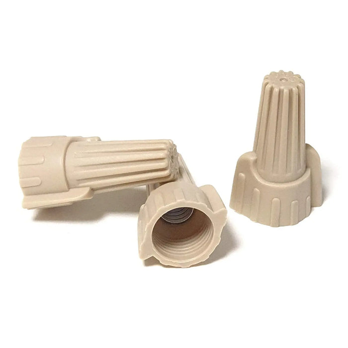 Twist Type Wire Connector Wire Nuts 18-10 Gauge Winged UL Listed Tan 500 pcs. The Wires Zone