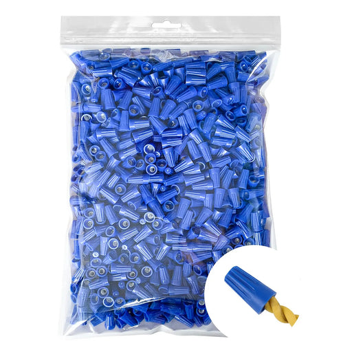 Twist Type Wire Connector Wire Nuts AWG 22-14 UL Listed Blue 1000 pcs. The Wires Zone
