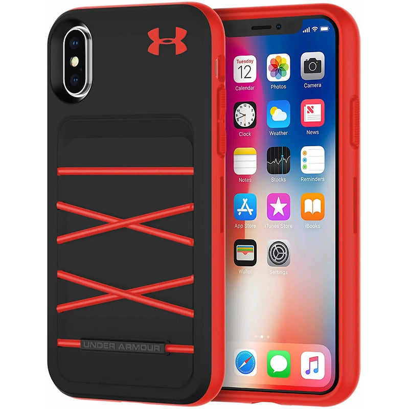 Under Armour UAIPH-014-BLKR-A UA Protect Arsenal Case for iPhone XS & iPhone X - Black/Red Others
