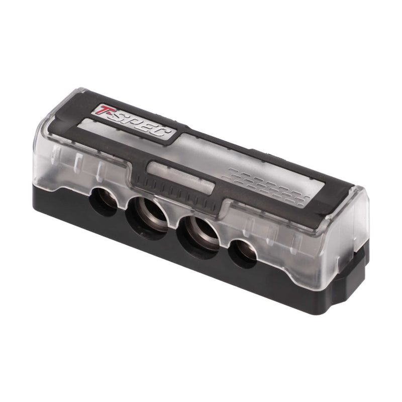 T-Spec VDGB4 Bolt Down Ground Block Solid Brass (2) 0/4 (2) 4/8 outputs Distribution Blocks