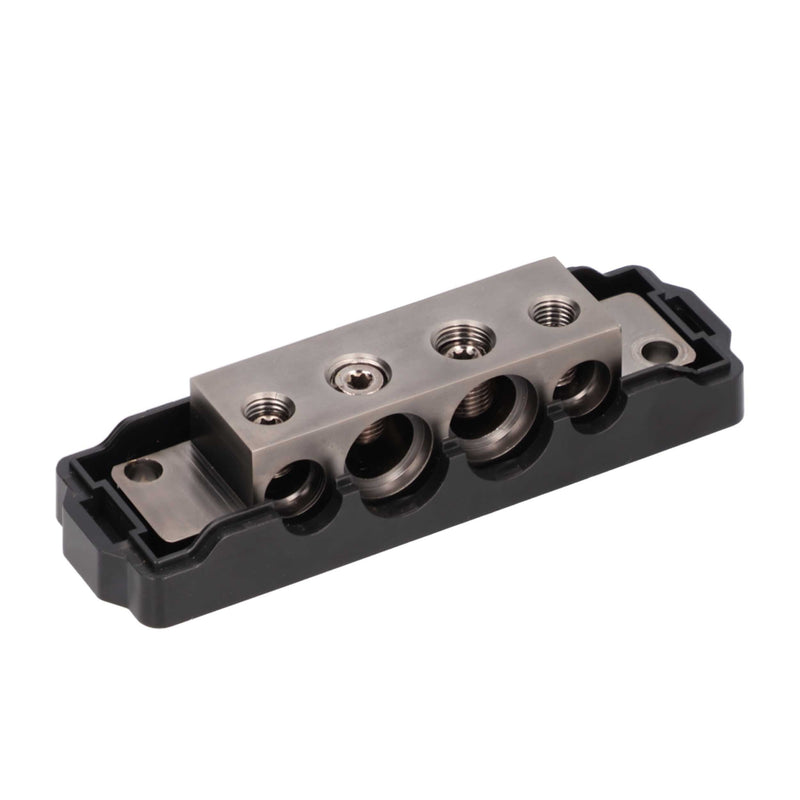 T-Spec VDGB4 Bolt Down Ground Block Solid Brass (2) 0/4 (2) 4/8 outputs Distribution Blocks