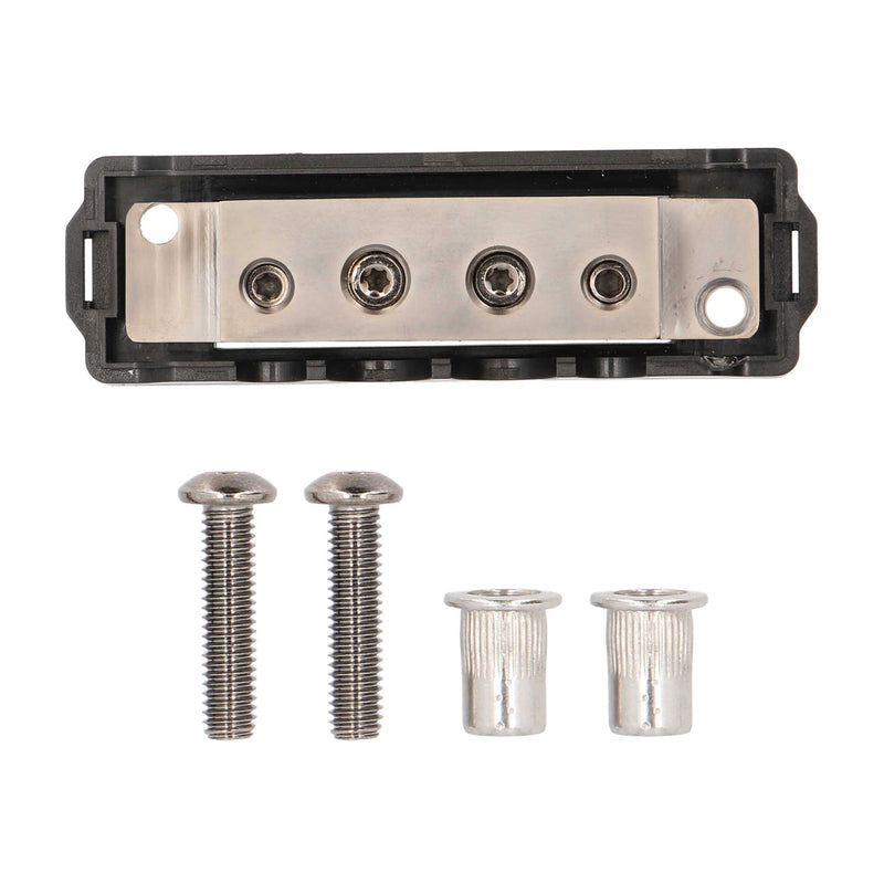 T-Spec VDGB4 Bolt Down Ground Block Solid Brass (2) 0/4 (2) 4/8 outputs Distribution Blocks