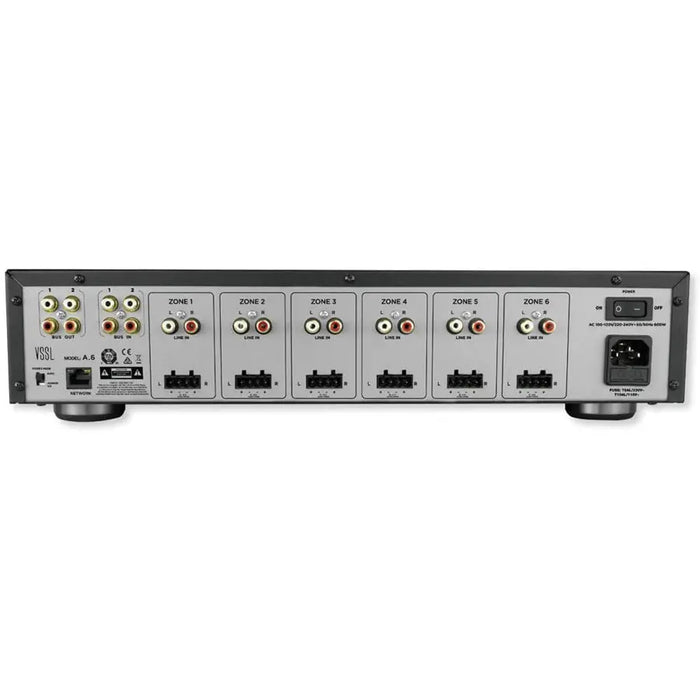 VSSL A.6 6 Zone Streaming Audio Amplifier 12-Channel Chromecast, Airplay 2, Alexa Cast & Bluetooth VSSL