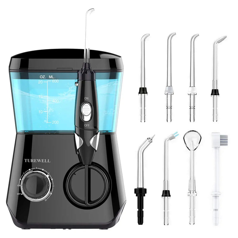 Water Jet Electric Dental Pick Flosser Oral Irrigator 600ml for Teeth/Braces 8 Tips 10 Adjustable Pressure Others