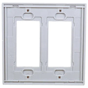 White 2-Gang 4-Port Screwless Keystone Jack Decora Wall Plate Insert (1-10 Pack) The Wires Zone