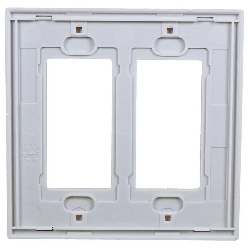 White 2-Gang 4-Port Screwless Keystone Jack Decora Wall Plate Insert (1-10 Pack) The Wires Zone